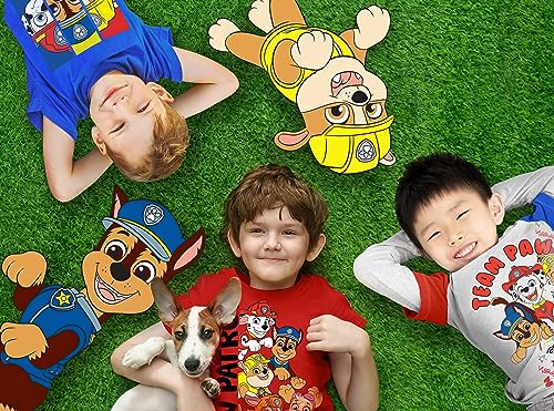 Paw Patrol Graphic T-Shirts (3 Pack) Rubble, Chase & Marshall Character Outfit Toddlers Birthday Boys 3T Bl/Wh/Rd SS