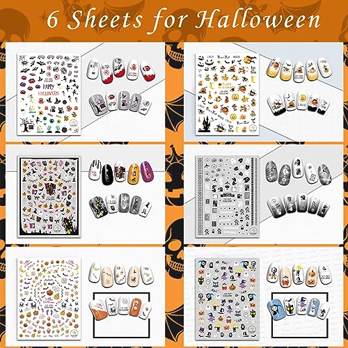 30 Sheets Holiday Nail Stickers, Fall Halloween Christmas Valentine's Thanksgiving St. Patrick's Day Nail Art Decals Mixed All Season Set, Self-Adhesive Design Year-Round Manicure Decorations Supplies