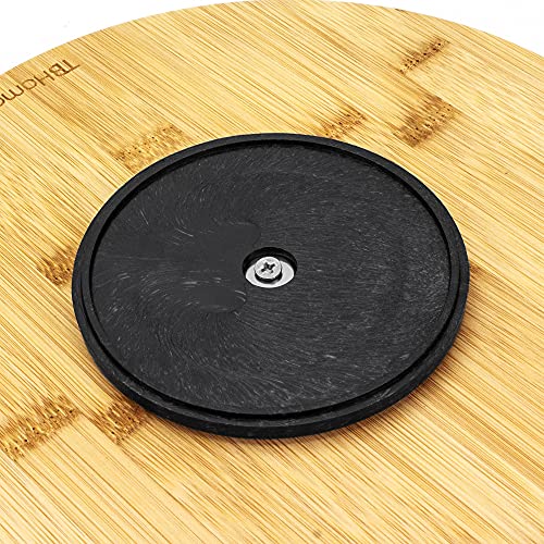 TB Home 10” Bamboo Wood Lazy Susan Organizer for Kitchen, Turntable for Cabinet, Countertop, Table or Pantry