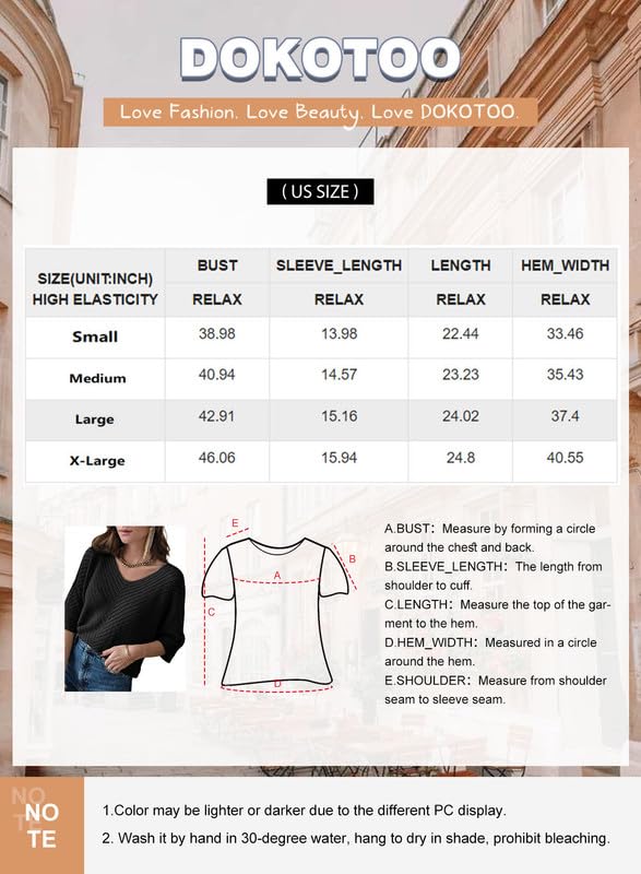 Dokotoo Womens Plus Size 3/4 Sleeve V Neck Loose Pullover Knit Sweaters for Women Fall Tunic Tops Jumper Knitted Casual Top Lightweight Summer Sweater 2023 Trendy Grey XX-Large