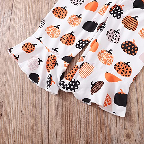 Detigee Newborn Girl First Halloween Outfit Thanksgiving Clothes Cutest Pumpkin in The Patch Girl Outfit (White,0-3 Months)