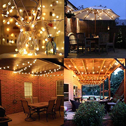 Globe String Lights, Merdeco 20ft 40 LED USB Powered Globe String Lights Warm White Fairy Lights for Birthday Party Wedding Christmas Home Decoration