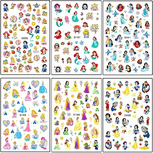 Designer Nail Art Stickers Decals, Cute Cartoon 3D Nail Self-Adhesive Sticker Designs, Kawaii Nail Art Stickers for Women Girls Kids, Cute Anime Nail Transfer Decals Decorations, DIY Resin Nail Decal