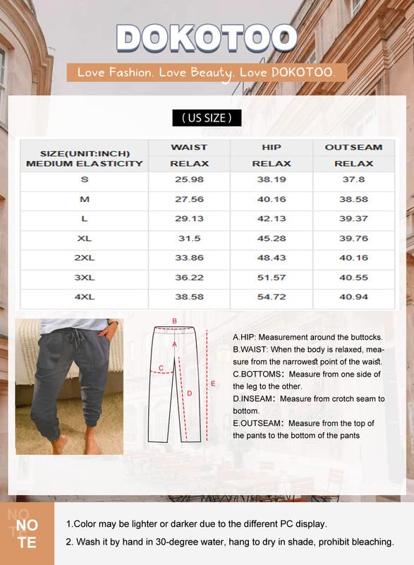 Dokotoo Womens Ladies Casual Front Pockets Camo Camoflauge Drawstring Tie Elastic Waist Cotton Comfy Cargo Jogging Pants Jogger Pants Sweatpants Sports Trousers M