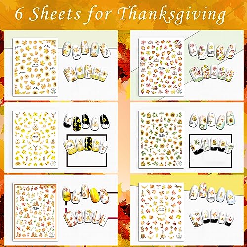 30 Sheets Holiday Nail Stickers, Fall Halloween Christmas Valentine's Thanksgiving St. Patrick's Day Nail Art Decals Mixed All Season Set, Self-Adhesive Design Year-Round Manicure Decorations Supplies