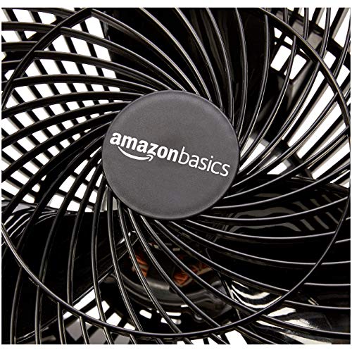 Amazon Basics 3 Speed Small Room Air Circulator Fan, 11-Inch, Blade, Black, 7.6"D x 14.8"W x 14.1"H