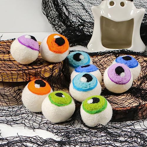 BUTTOOLS Halloween Decorations-Felt Eyeballs-Halloween Monster Eyes for Tiered Tray Decor, Vase Filler,Clear Jar,Table Home Party Indoor Decor